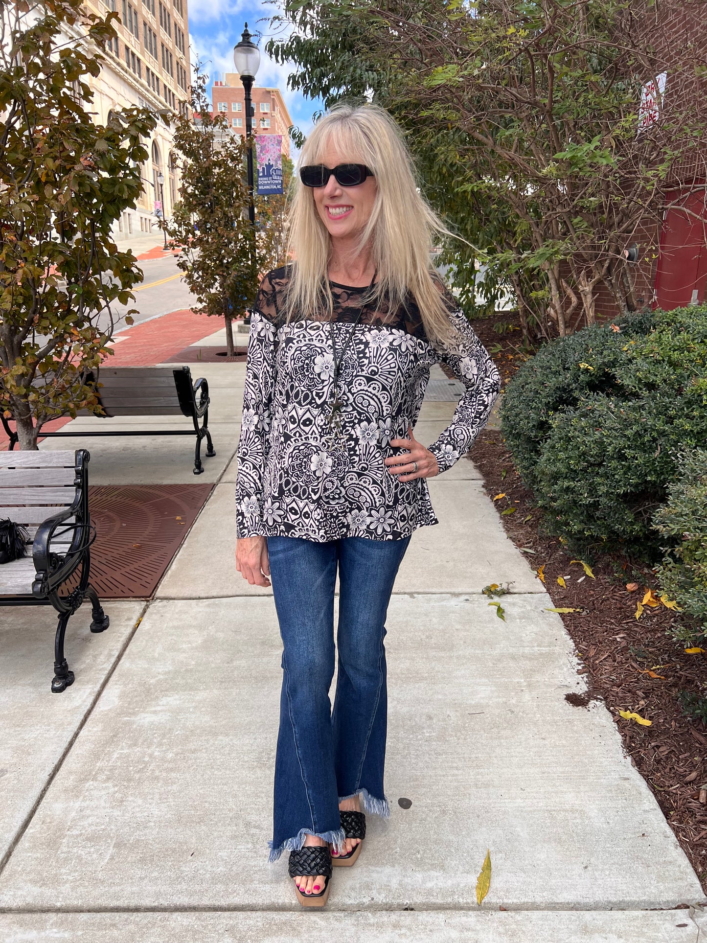 Western Paisley w/Lace Top