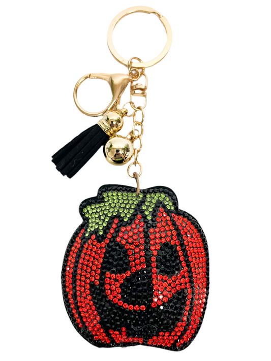 Jack o lantern plush keychain