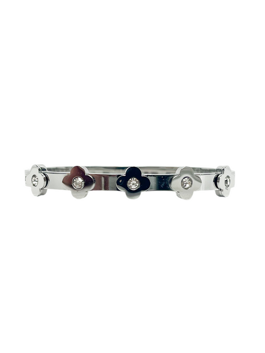 Crystal quatrefoil bracelet
