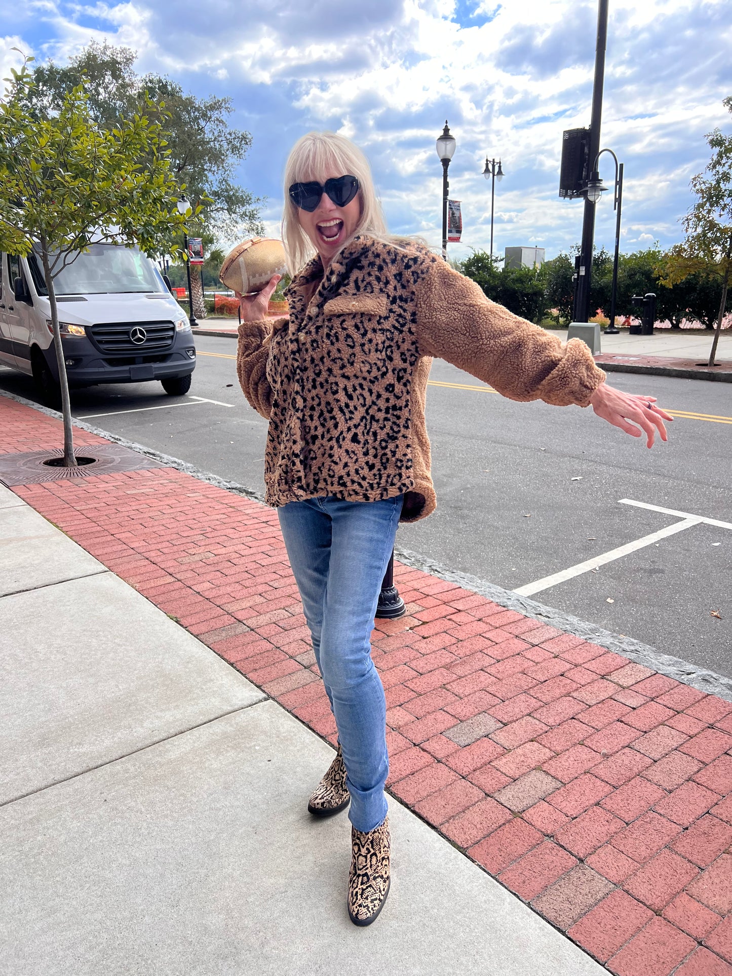 Brown Trimmed Sherpa Jacket