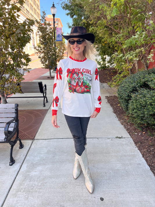 Cowgirl Christmas Top