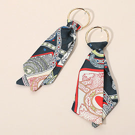 Abstract Scarf Drop Earrings