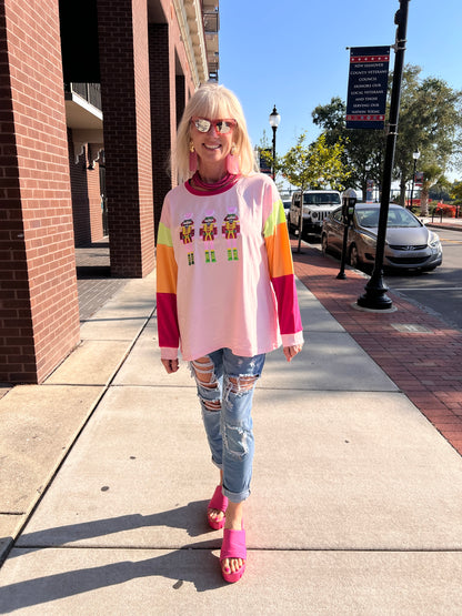 Long Sleeve Sequin Holiday Top