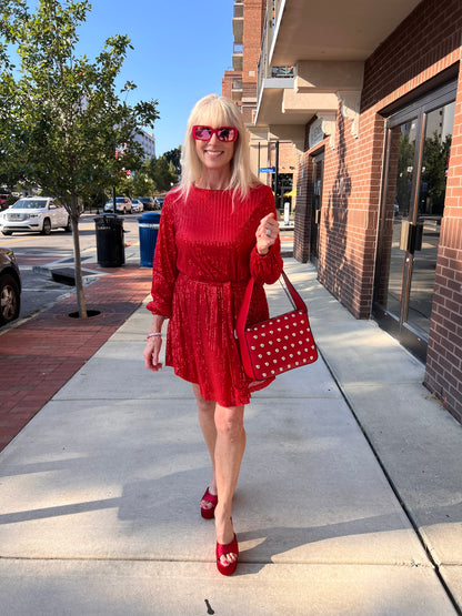 Red Sequin dress