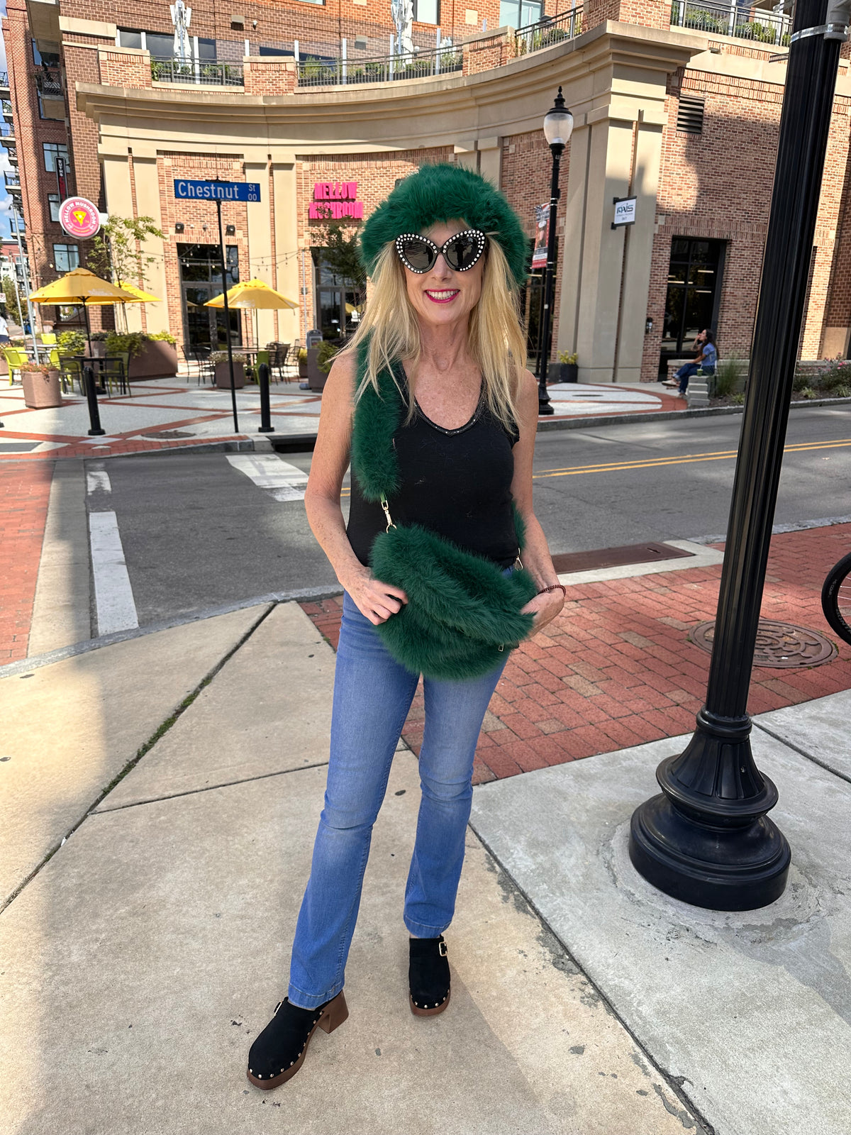 Plush Shoulder Handbag