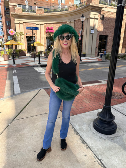 Plush Shoulder Handbag