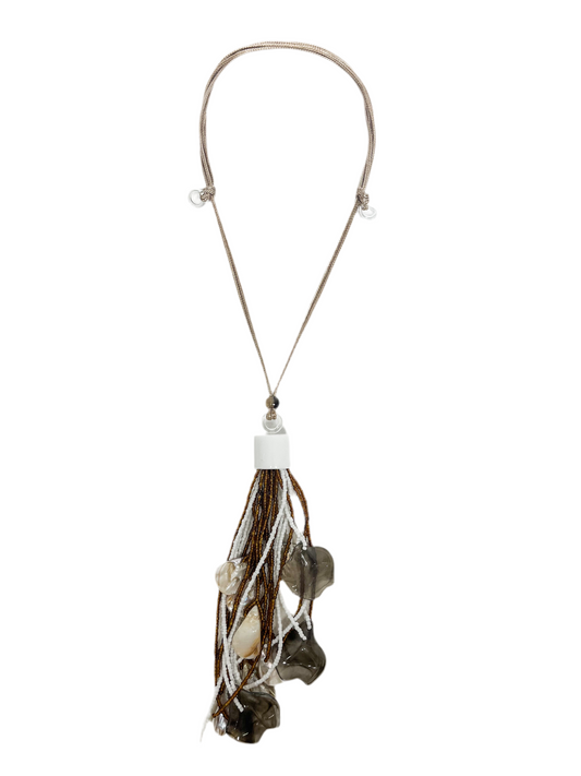 Beaded tassel necklace