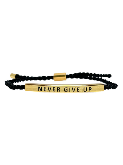 Never give up bracelet