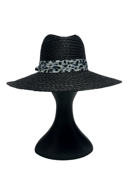 Black Printed Band Hat