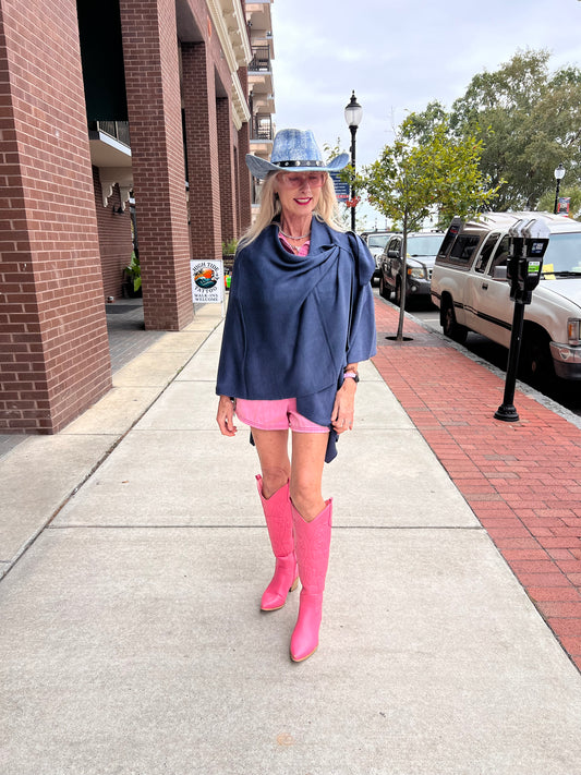Asymmetrical Pull Through Poncho