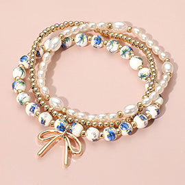 3 Piece Bow Stretch Bracelet
