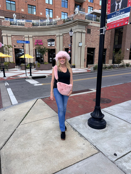 Plush Shoulder Handbag