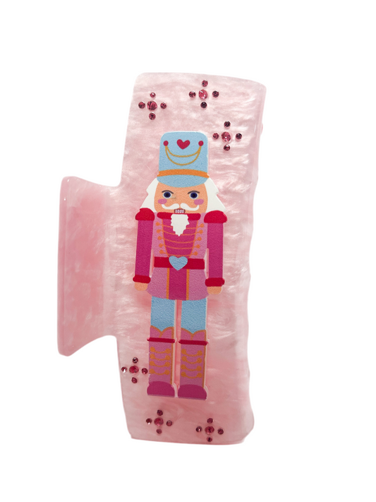 Pink holiday hair clip