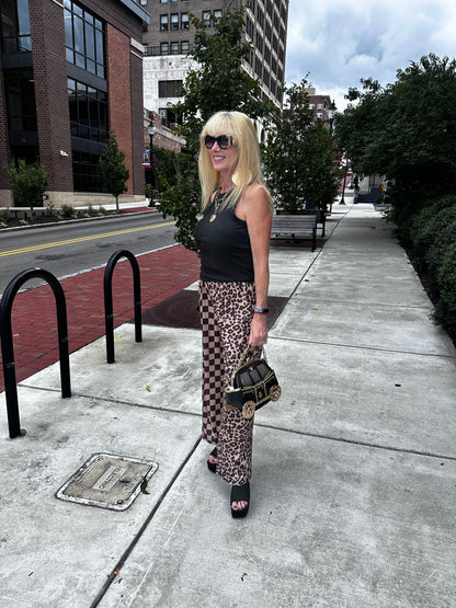 Half/Half Wide Leg Pant