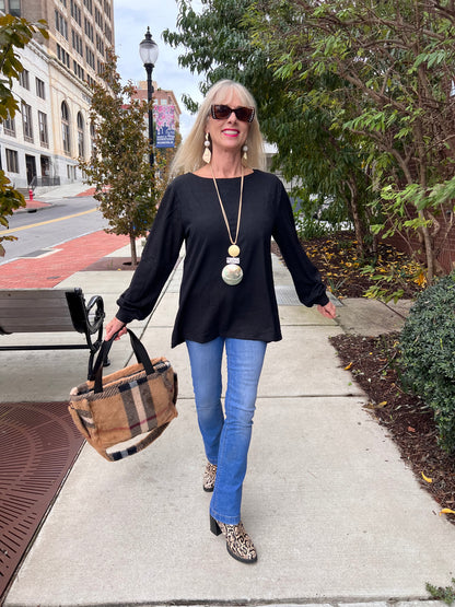 Black Long Sleeve Top