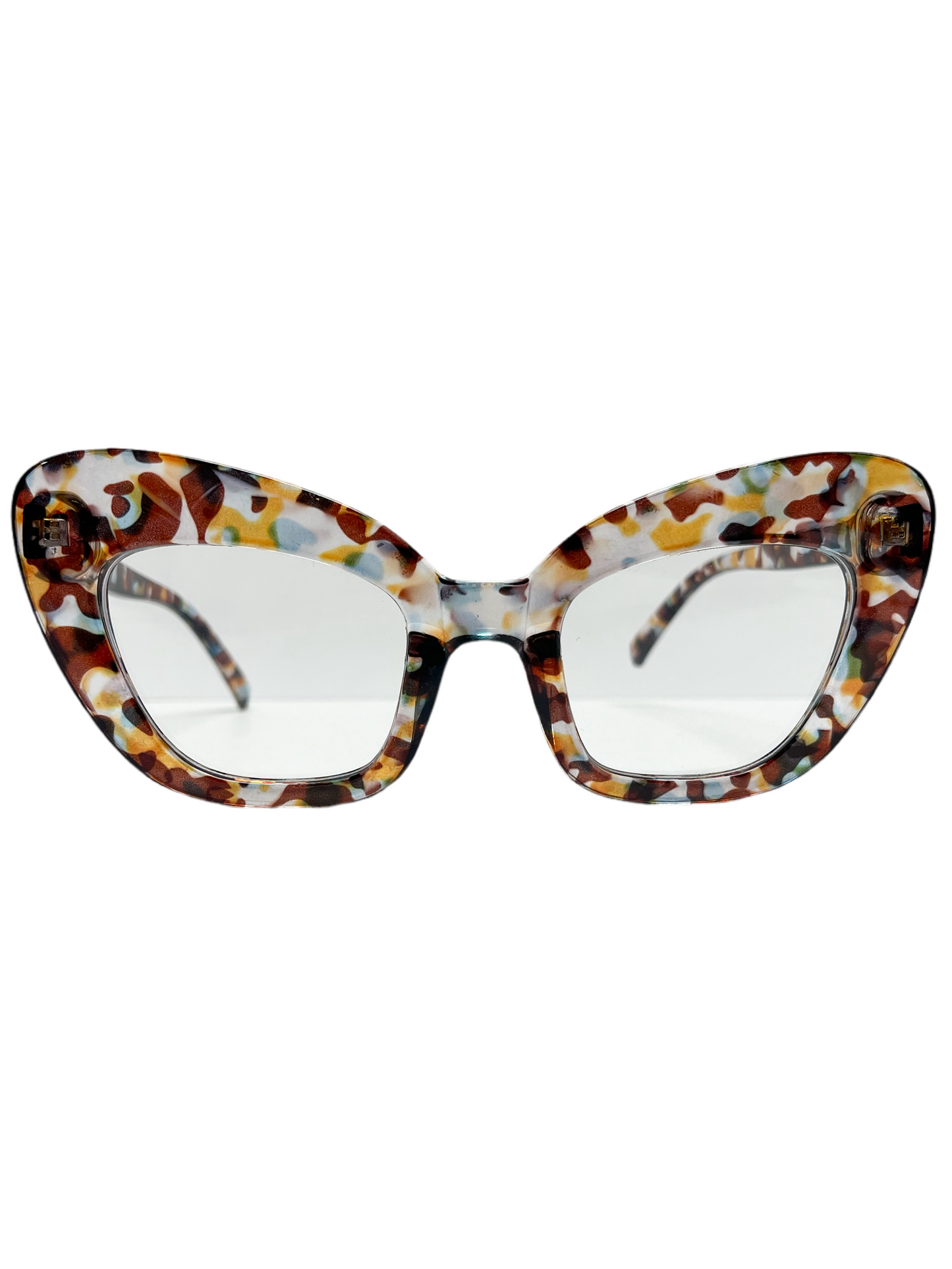 Splattered Clear Sunglasses