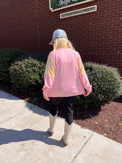 Spooky season long sleeve top(small)