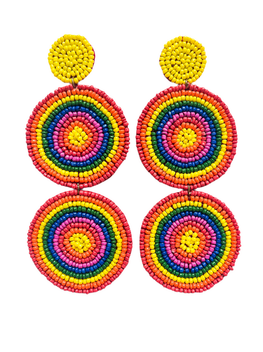 Multicolored beaded earrings