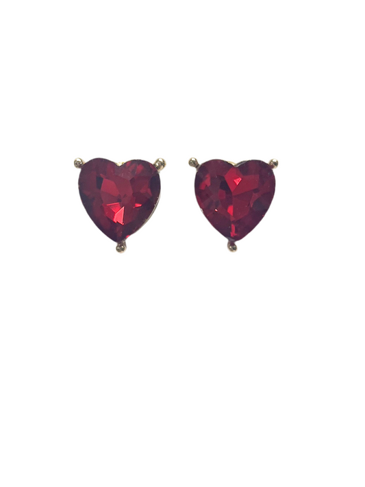 Heart post earrings
