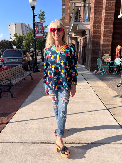 Long sleeve petal top
