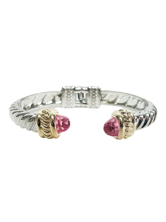 Pink Tipped Hinge Bracelet