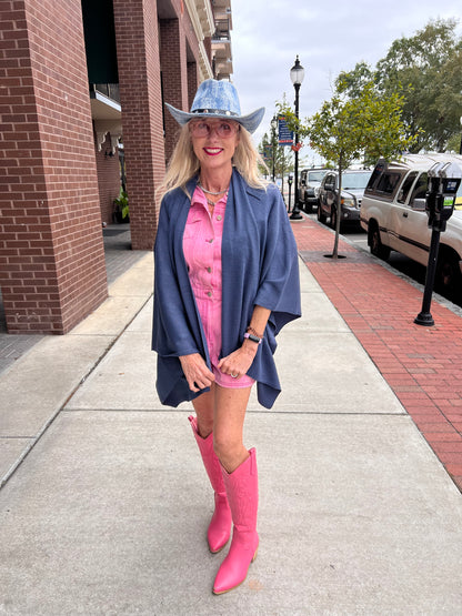 Asymmetrical Pull Through Poncho