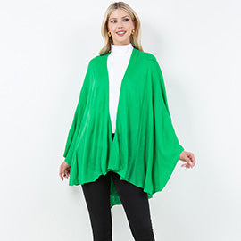 Solid Drape Wrap Poncho