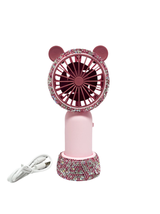 Bedazzled handheld fan