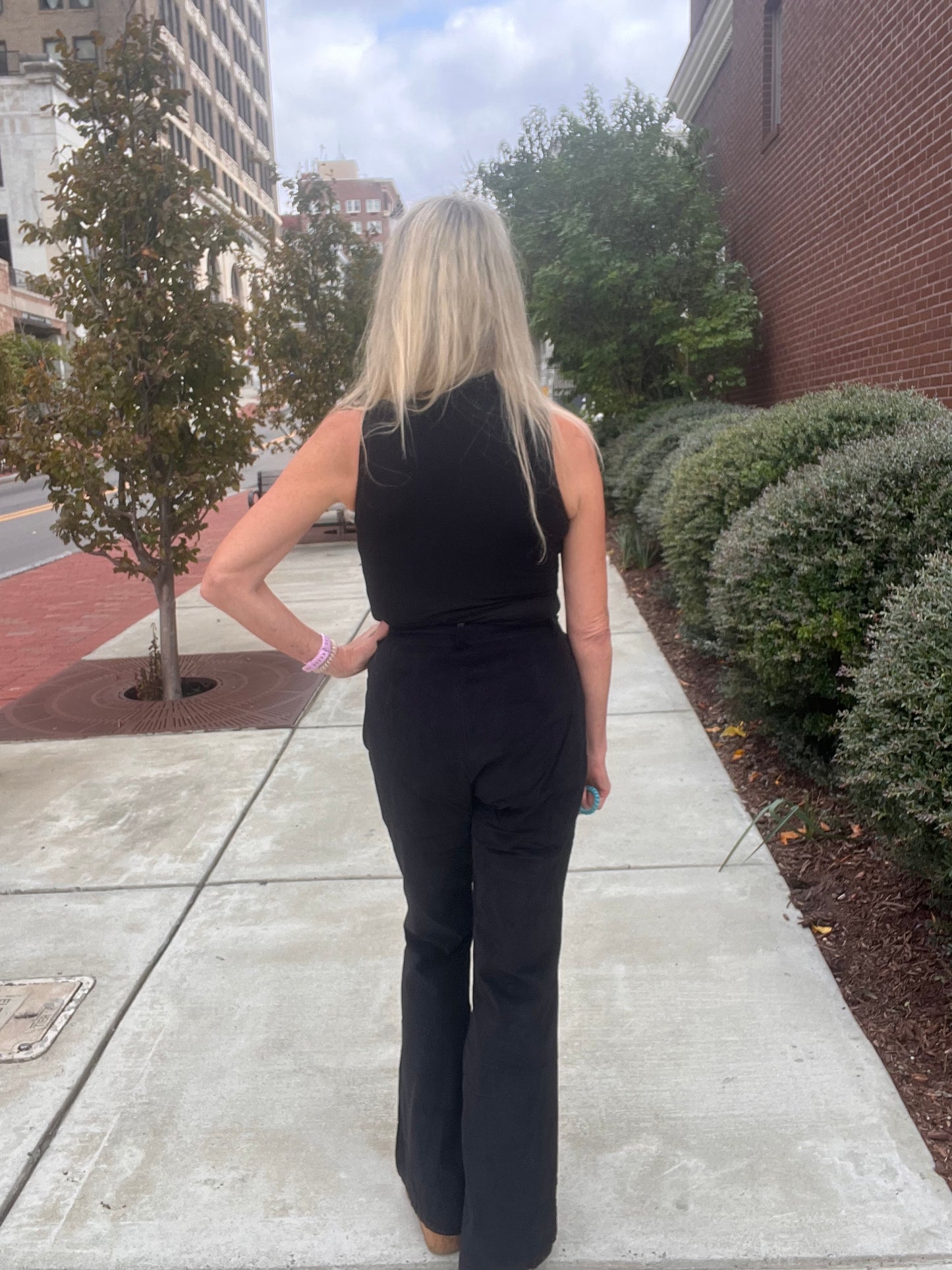 Black corduroy jeans