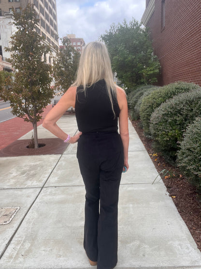 Black corduroy jeans