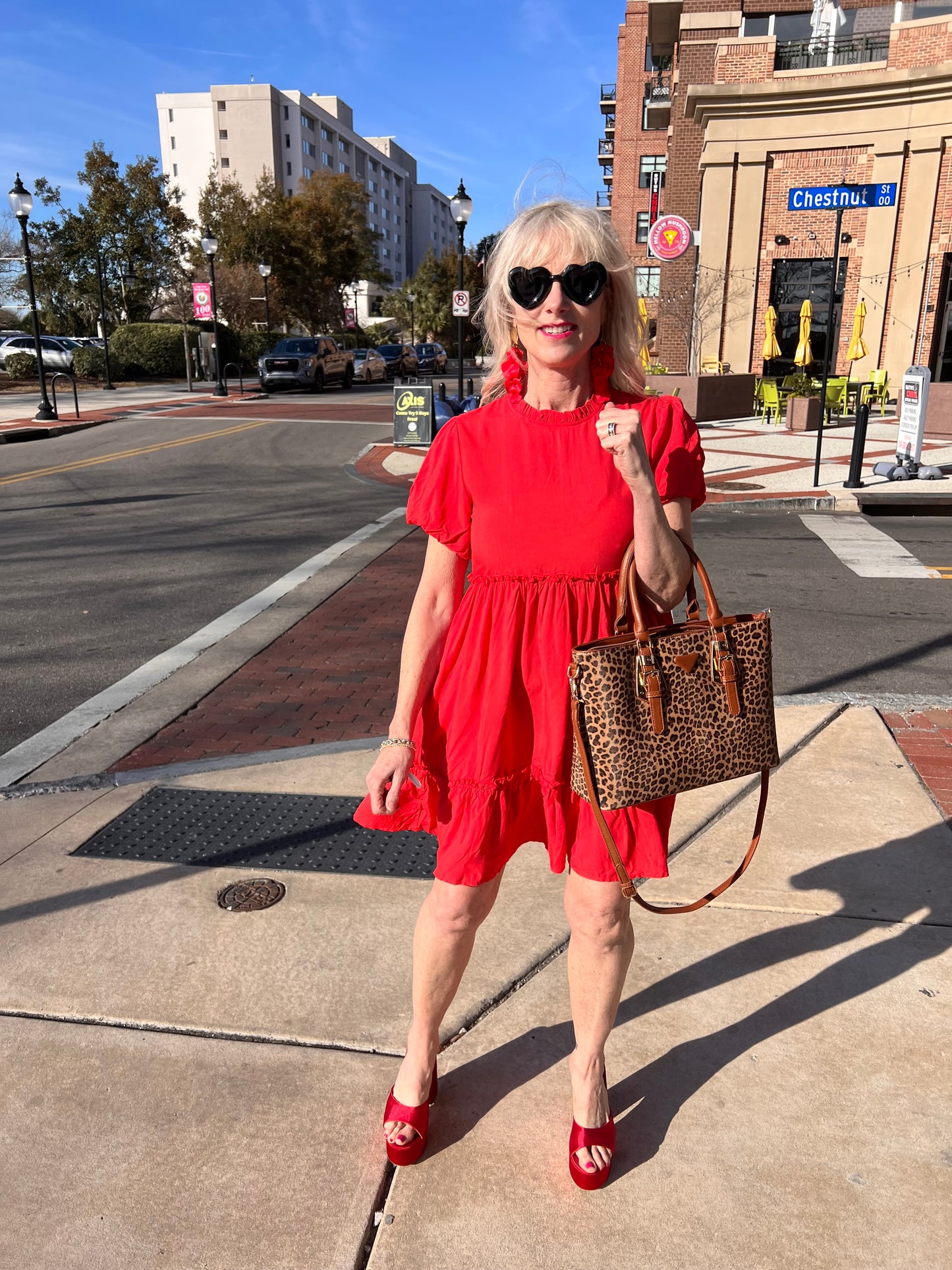 Red Ruffle Dress