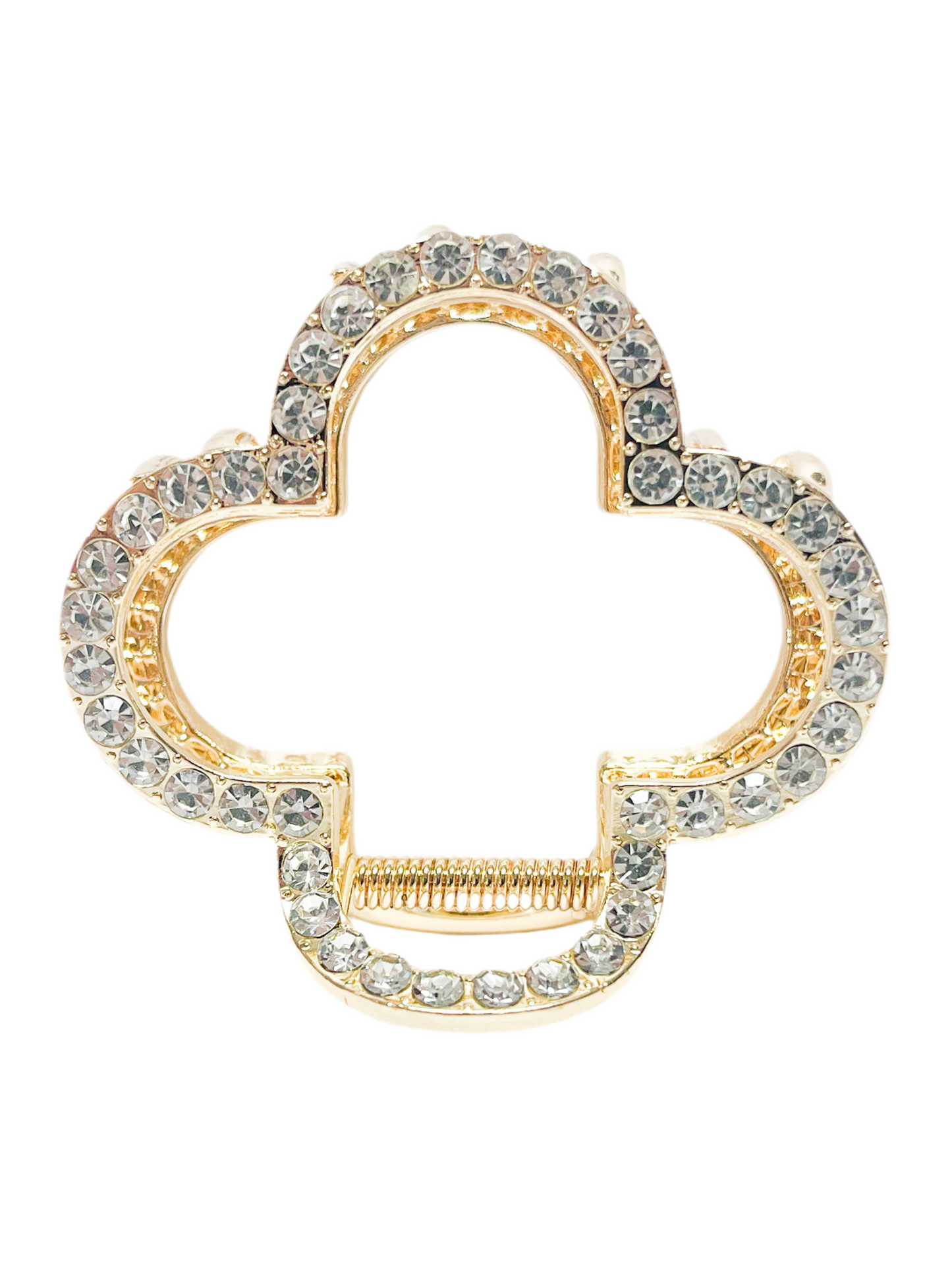 Crystal quatrefoil hair clip