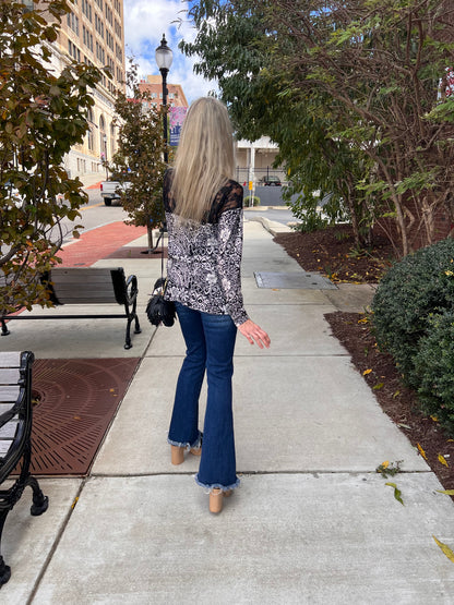 Western Paisley w/Lace Top