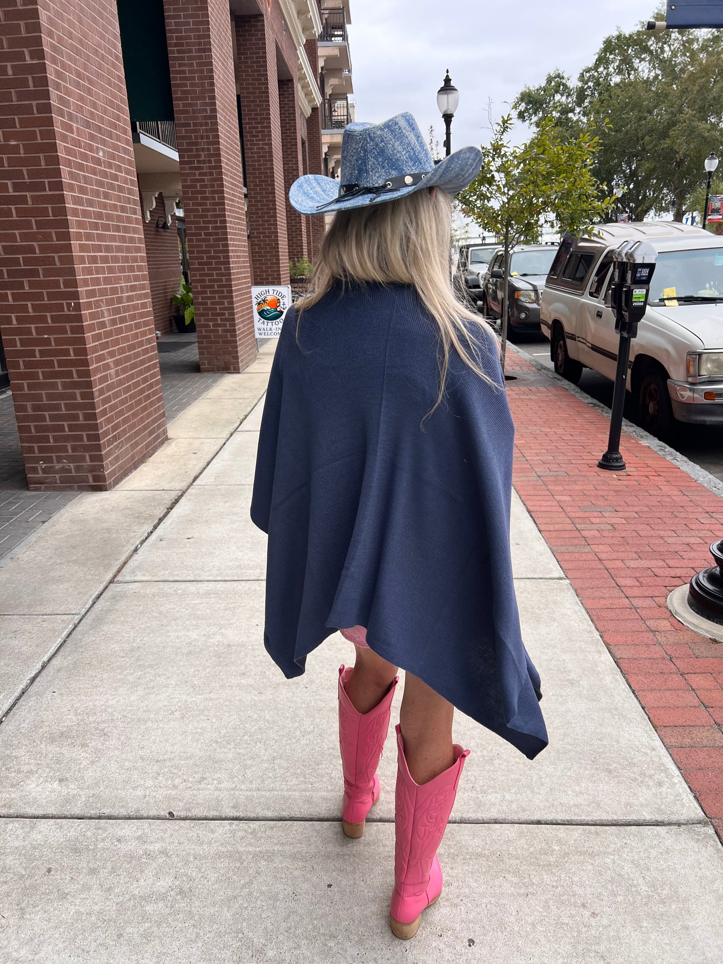 Asymmetrical Pull Through Poncho