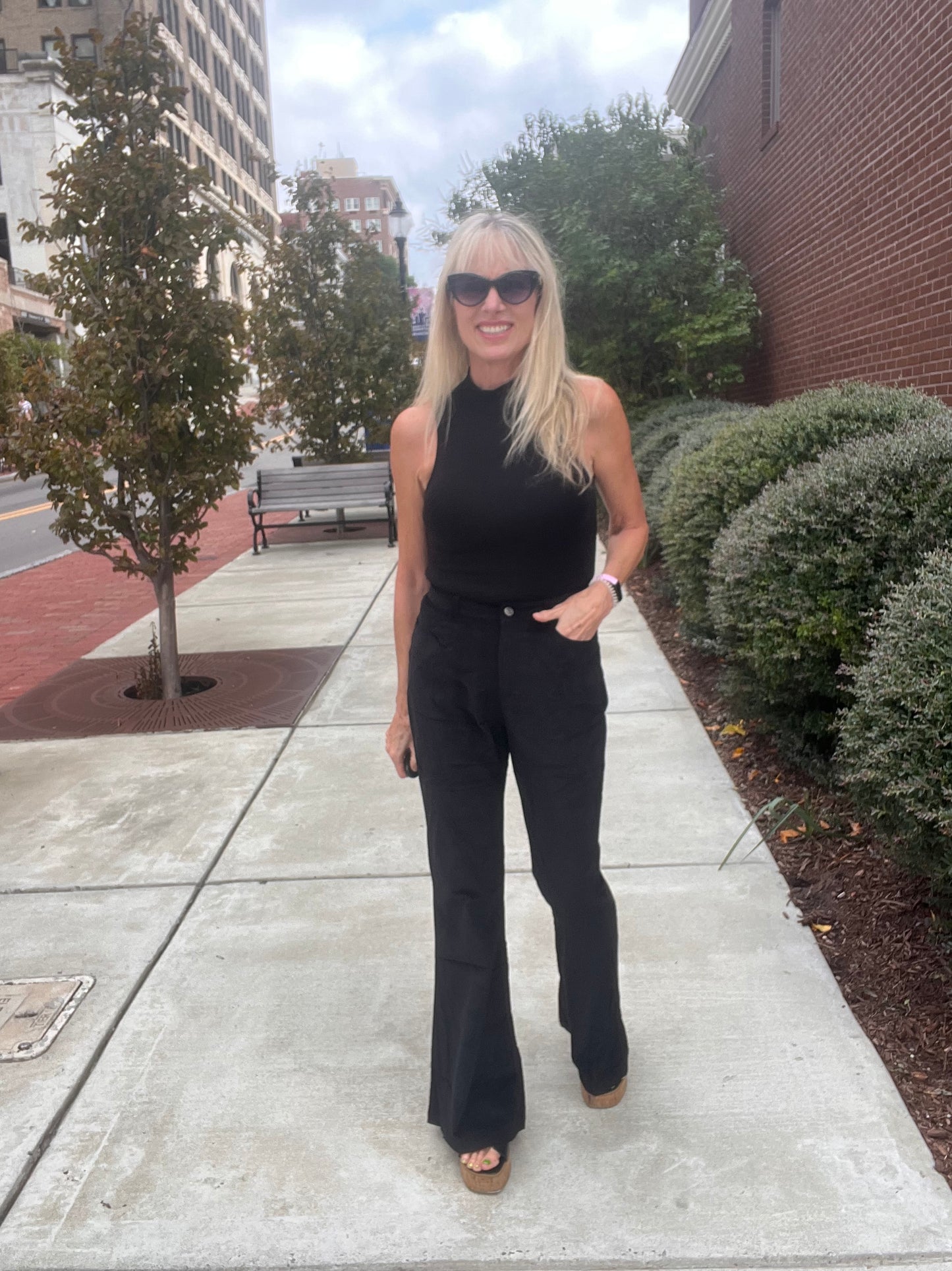 Black corduroy jeans