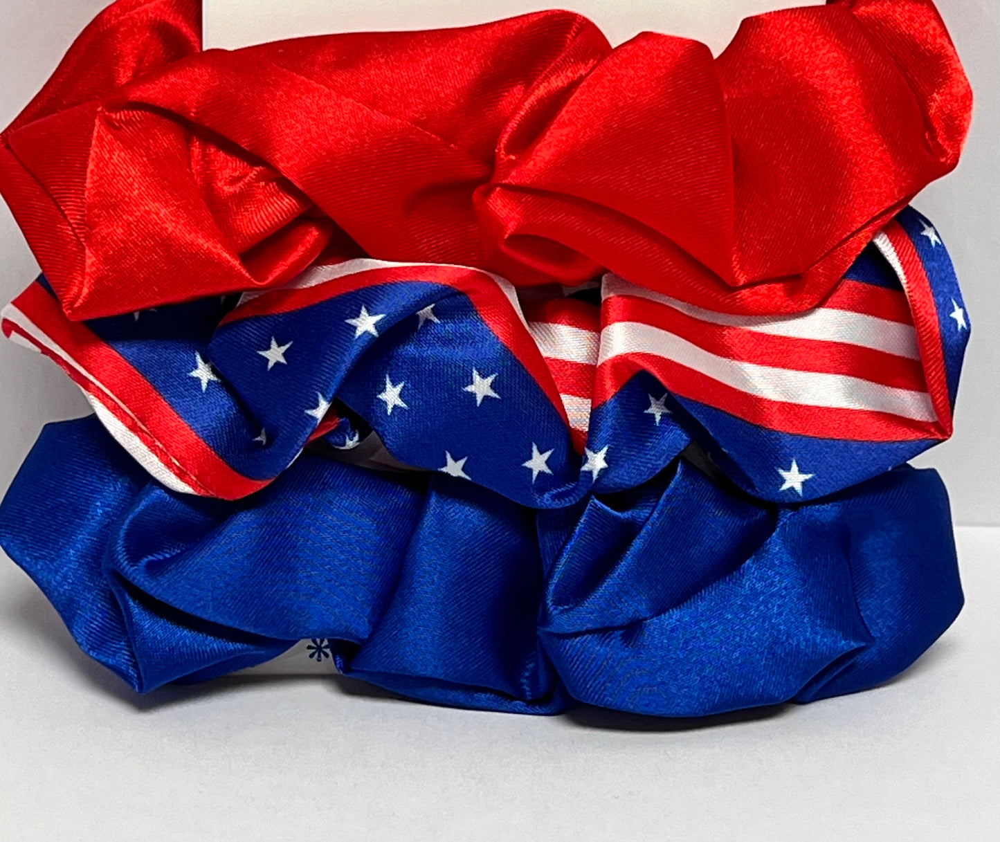 3 Piece Patriotic Scrunchies