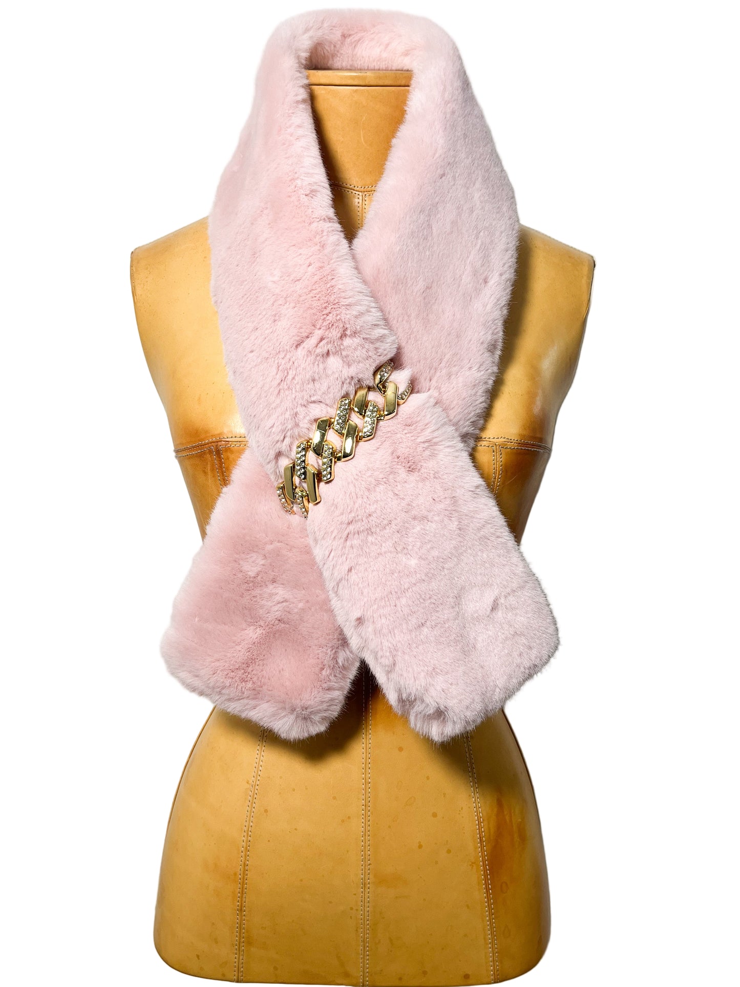 Pink Crystal Chain Scarf