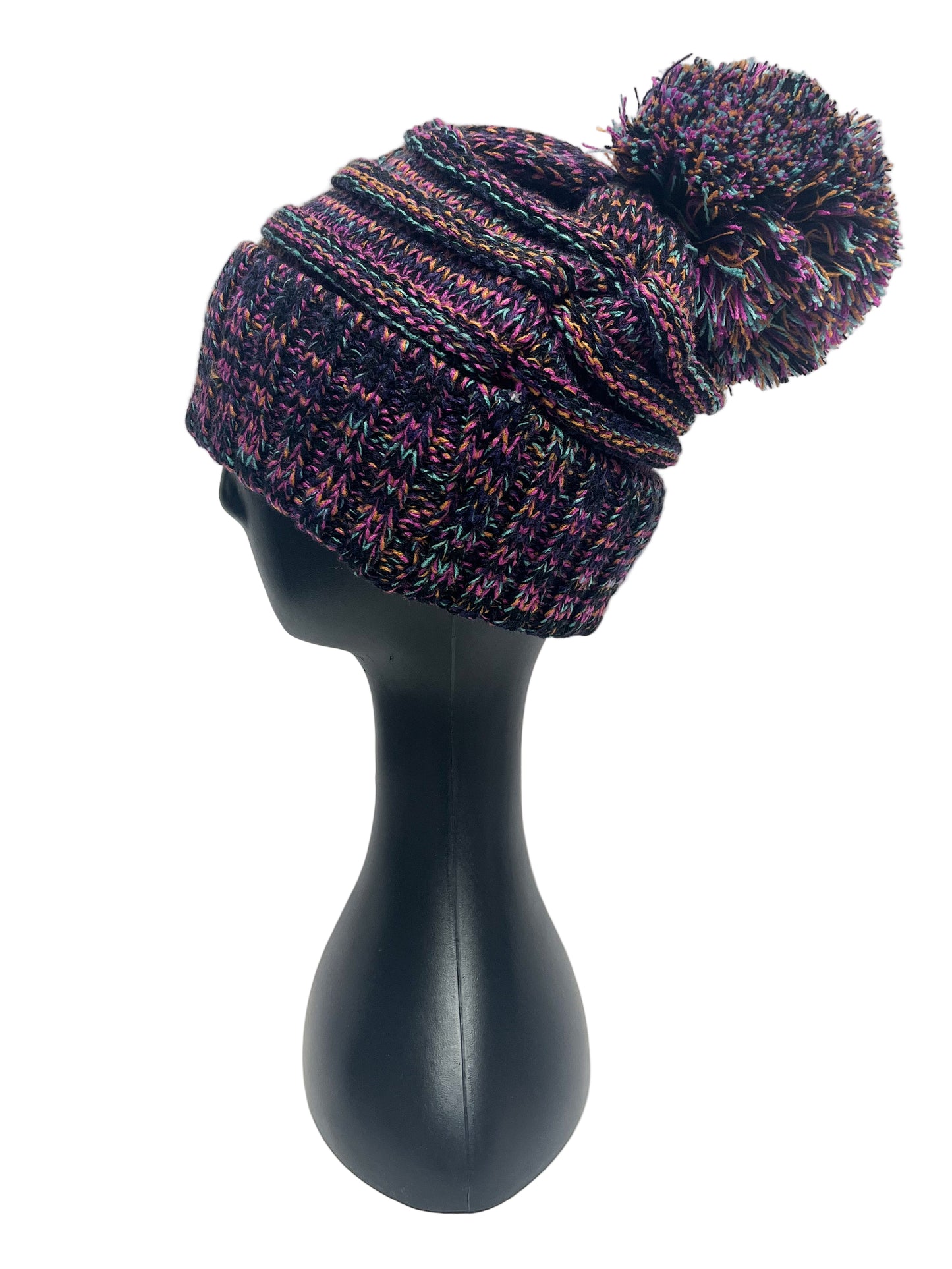 Multicolored Pom Pom beanie