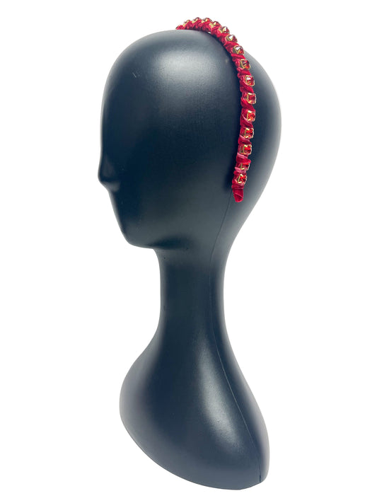 Thin Red Crystal Headband