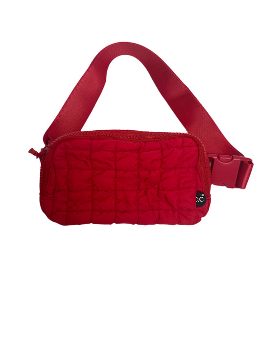 Red Quilted Fanny Pack