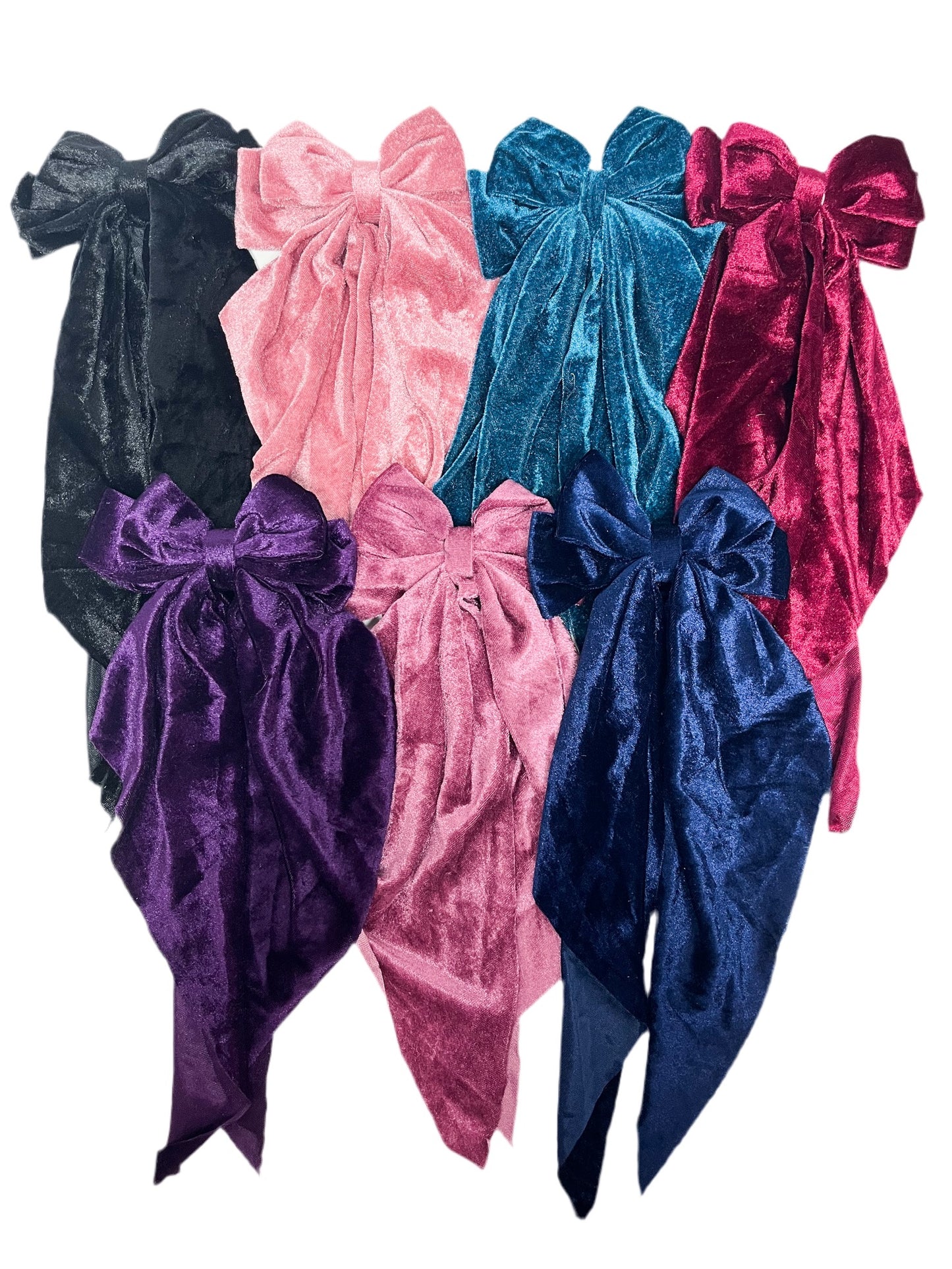 Velvet Long Hair Bows