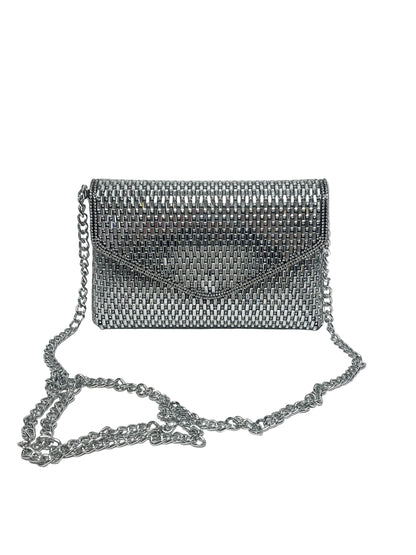 Silver Crossbody Messenger Bag
