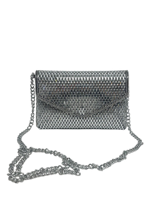 Silver Crossbody Messenger Bag