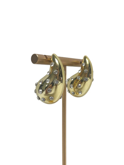 Crystal Gold Teardrop earrings
