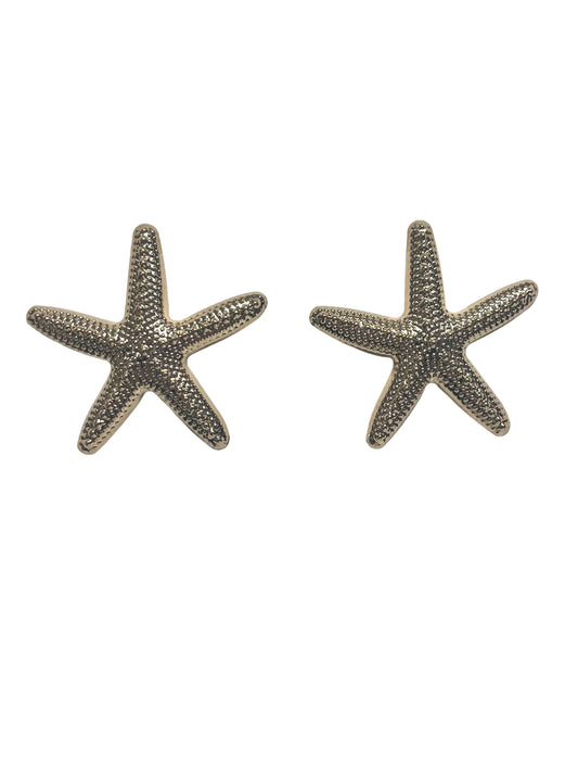 Gold sea star earrings