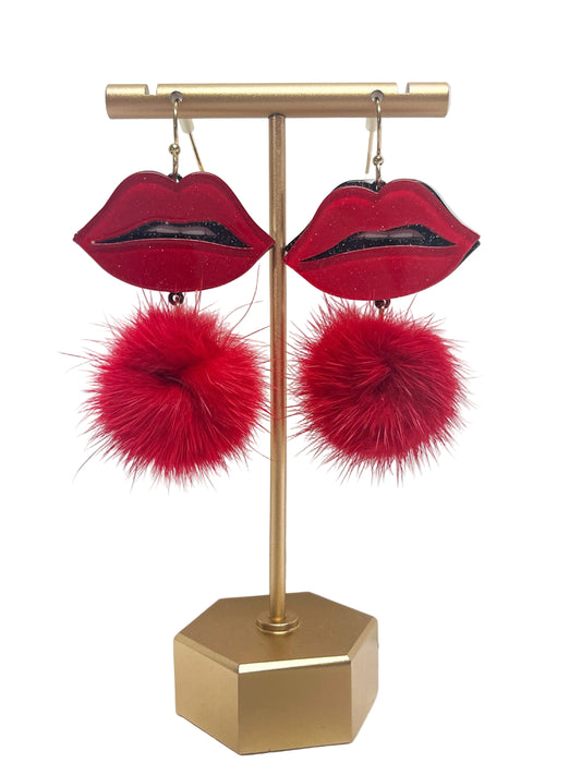 Red smooches earrings