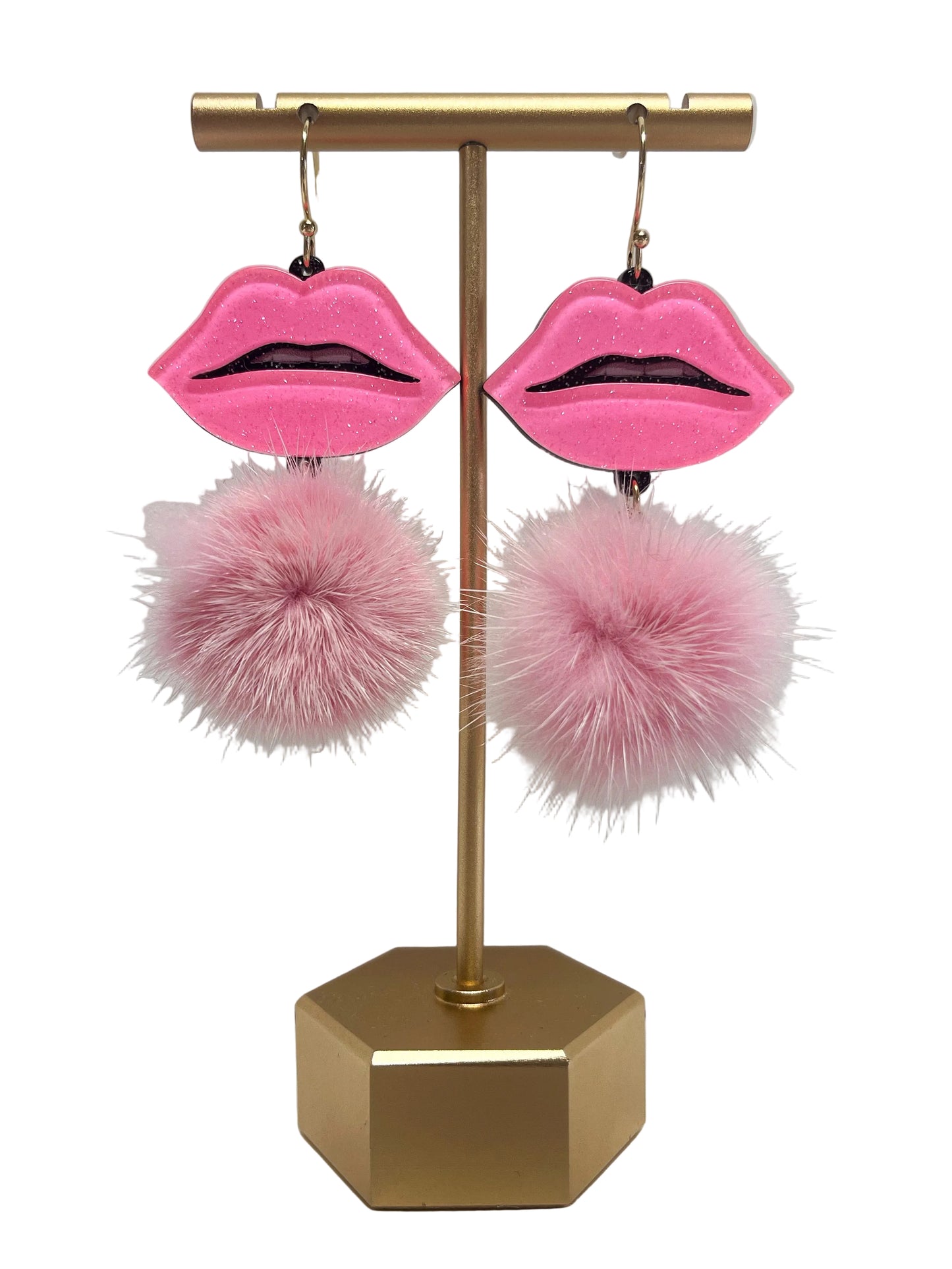 Pink smooches Dangle