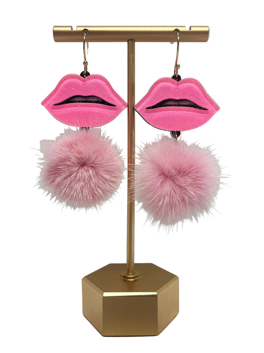 Pink smooches Dangle