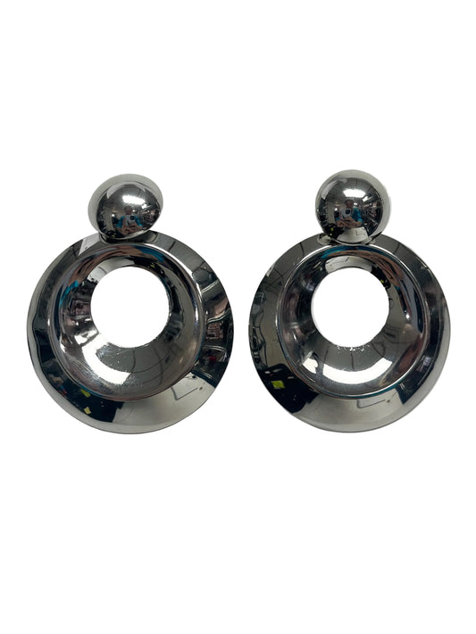 Silver hoop earrings