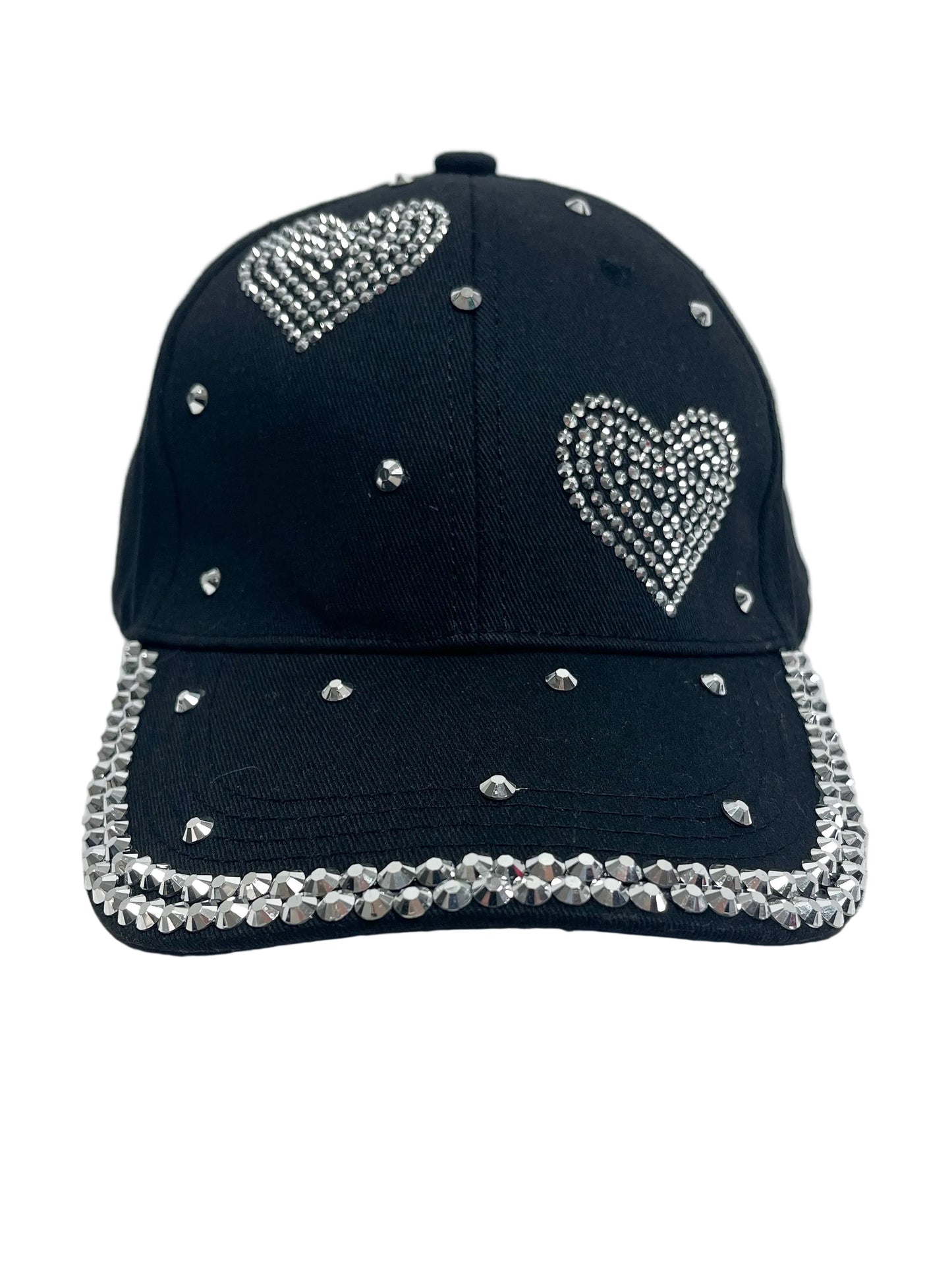 Black gem heart hat